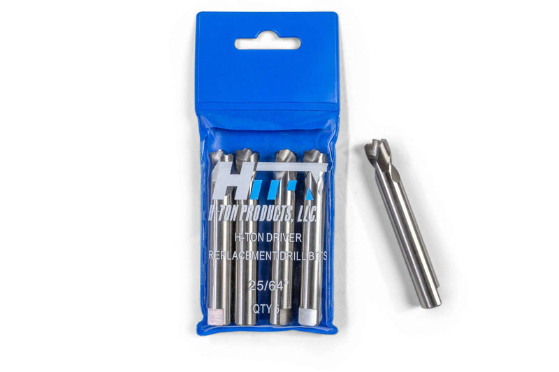 5- pack 25/64” M35 Custom Tip Replacement Drill Bits. For H-Ton Xpress Driver 2.0