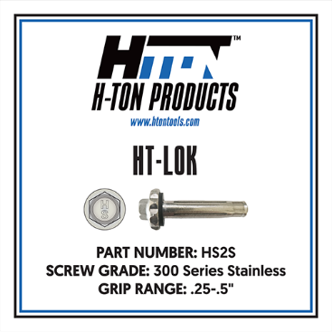 HT-Lok™ Fastener HS2S – Stainless Steel Screw